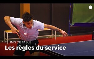 Règles du service au Tennis de Table
